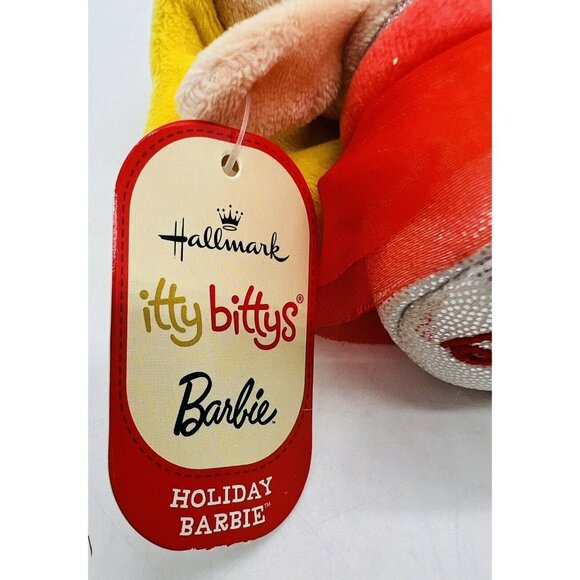 Hallmark Itty Bittys Holiday Barbie Disney Mulan Princess Plush Lot of 2 Tags - Picture 4 of 9